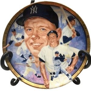 The Hamilton Collection The Legendary Mickey Mantle Plate #3886 K‎ 6 Inches
